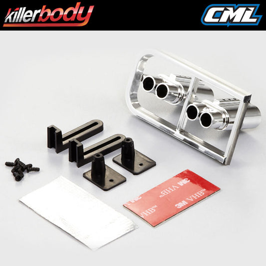 Killerbody Chrome Double Exhaust Pipe w/O Led KB48281