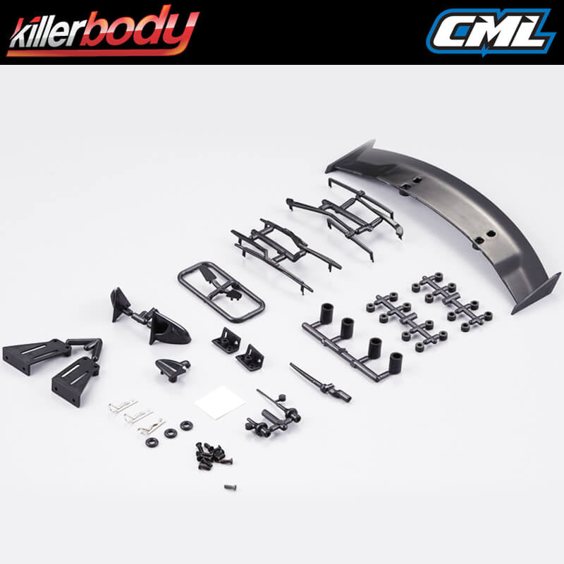 Killerbody 1:10 TC Basic Plastic Parts (Black Finish) KB48352