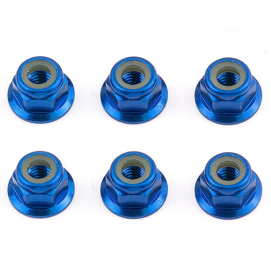 Associated Ft M4 Locknut Blue Aluminium Flanged AS31551