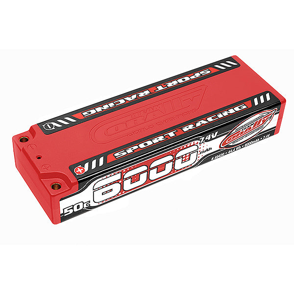 Corally Sport Racing 50C LiPo Battery 6000mAh 7.4V Stick 2S 4mm Bullit C-49420
