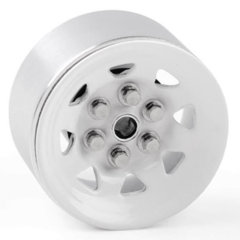 RC4WD Stamped Steel 0.7" Stock Beadlock Wheels (White) Z-W0068