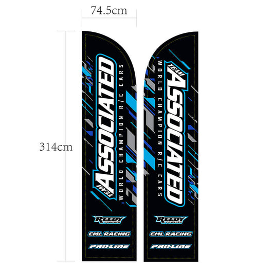 Team Associated 4Ft Flag Fbs52-M-Double Flag & Pole CML540-4