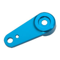 Fastrax Blue Aluminium Short Servo Arm w/Inserts for 23/24/25 Spline FAST37B