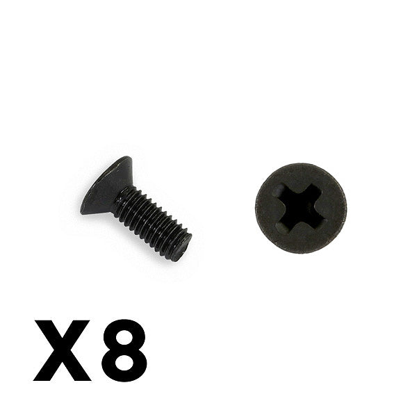 FTX Outback Countersunk Screw M3*8 (8) FTX8224