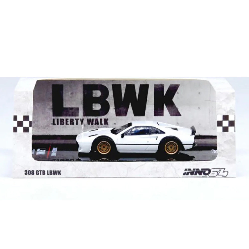 Inno64 LB Liberty Walk Ferrari 308 GTB White 1:64 Diecast Car