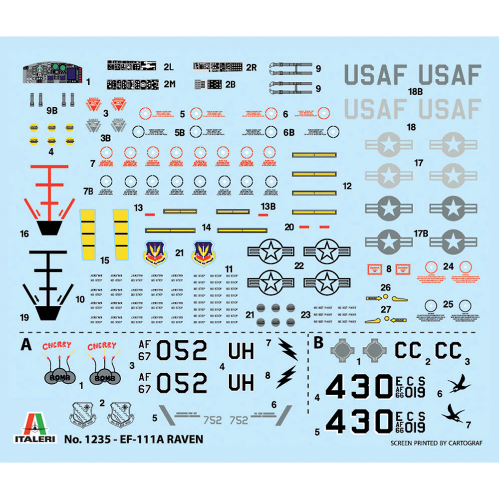 Italeri 1235 EF-111 A Raven 1:72 Model Kit