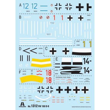 Italeri 1312 Focke-Wulf Fw190 D-9 1:72 Model Kit