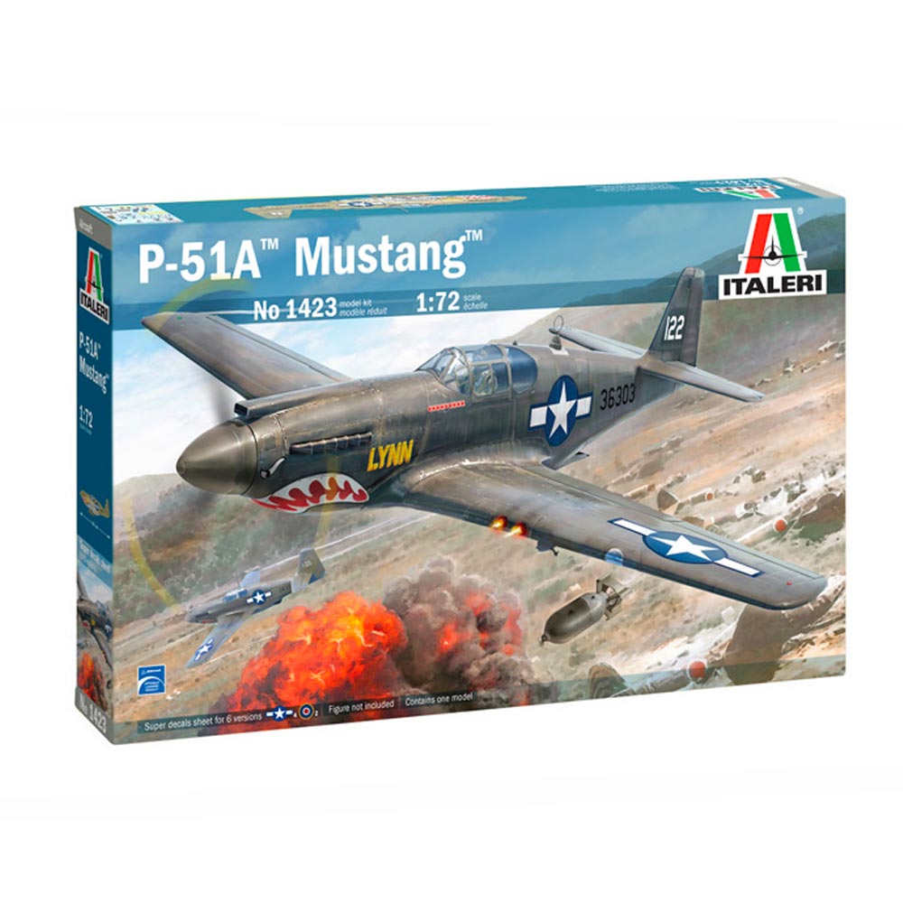 Italeri 1423  P-51A Mustang North American USAF 1:72 Plastic Model Kit