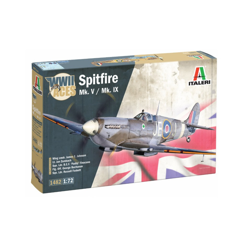 Italeri 1482 Spitfire Mk.V / Mk.IX Aces 1:48 Model Kit
