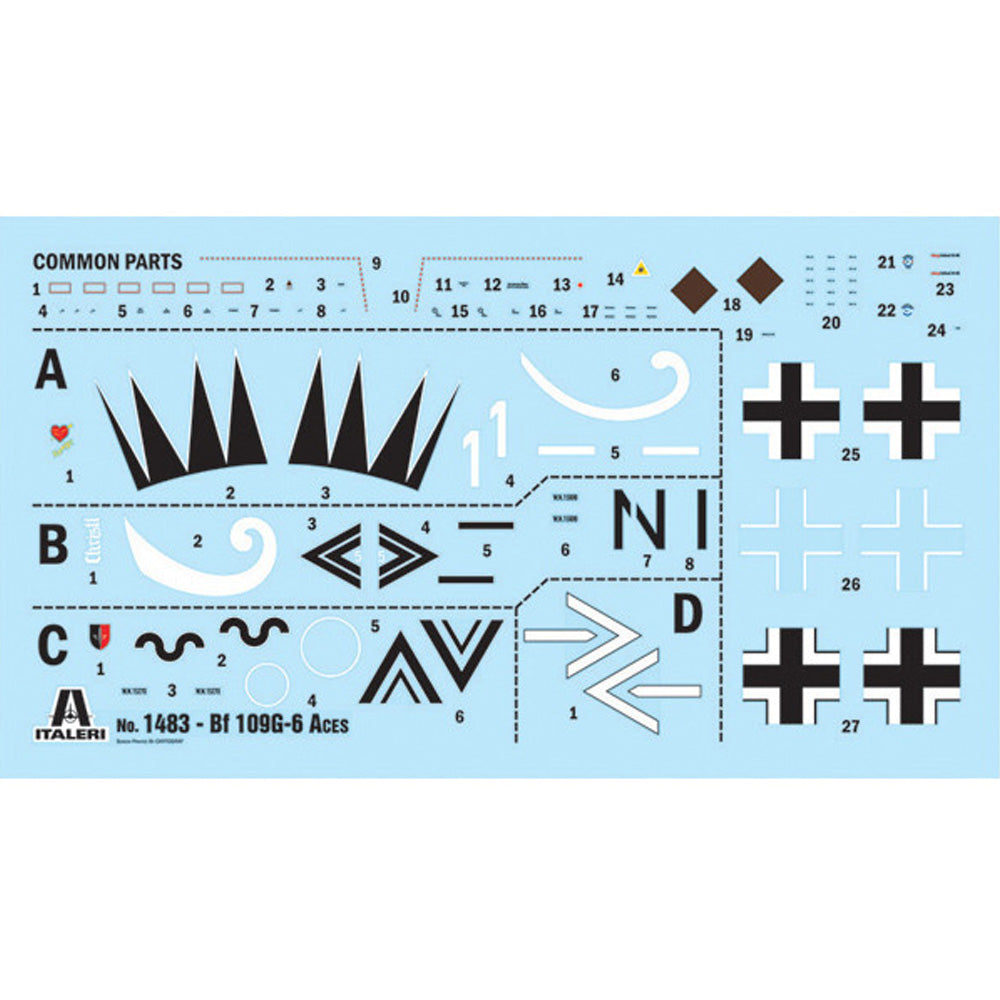 Italeri 1483 Messerschmitt Bf 109 G-6 1:72 Model Kit