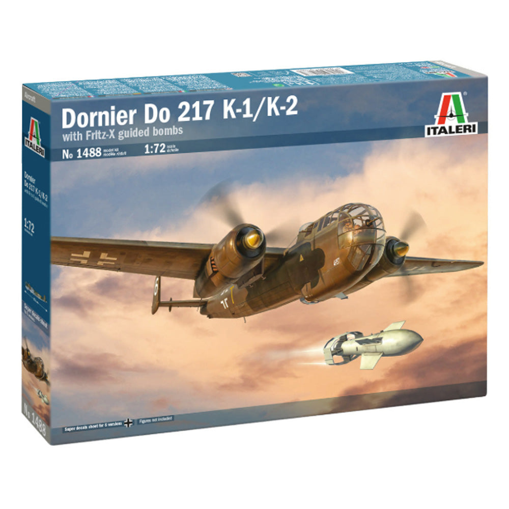 Italeri 1488 Dornier Do 217 K-1/K-2 with Fritz X Guided Bombs 1:72 Model Kit