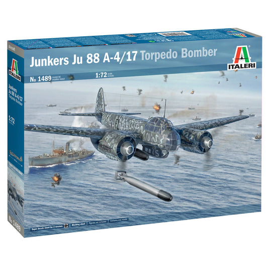 Italeri 1489 Junkers Ju 88 A-17 Torpedo Bomber 1:72 Model Kit