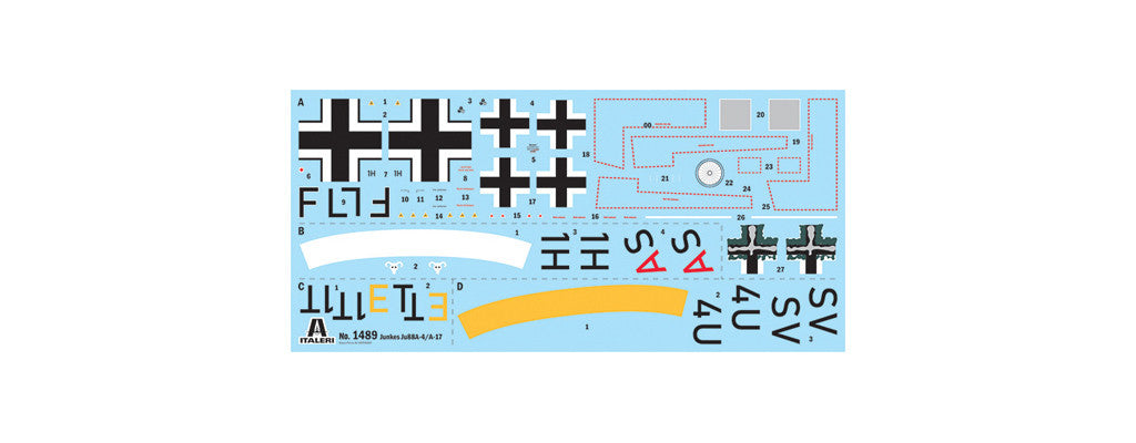 Italeri 1489 Junkers Ju 88 A-17 Torpedo Bomber 1:72 Model Kit