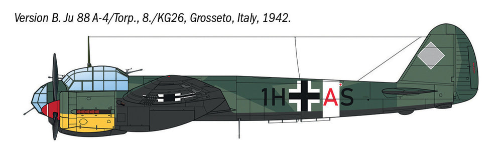 Italeri 1489 Junkers Ju 88 A-17 Torpedo Bomber 1:72 Model Kit
