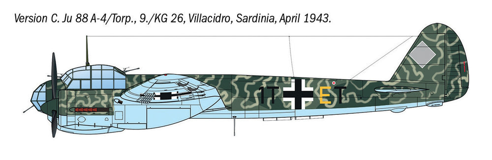 Italeri 1489 Junkers Ju 88 A-17 Torpedo Bomber 1:72 Model Kit