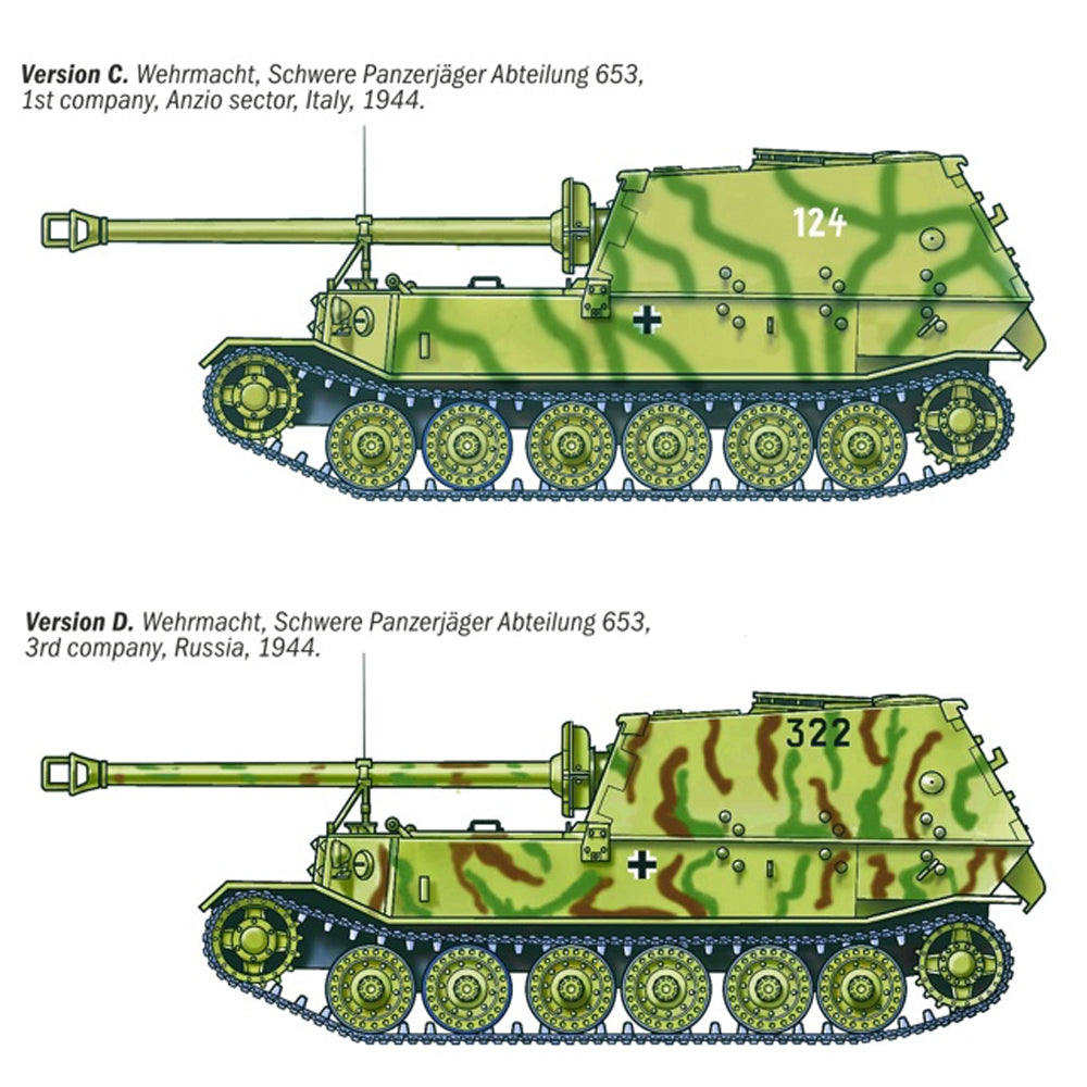 Italeri 211 Sd.Kfz.184 PanzerJager Tiger (P) Elefant 1:35 Model Kit