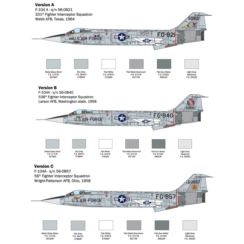 Italeri 2515 F-104A/C Starfighter 1:32 Plastic Model Kit