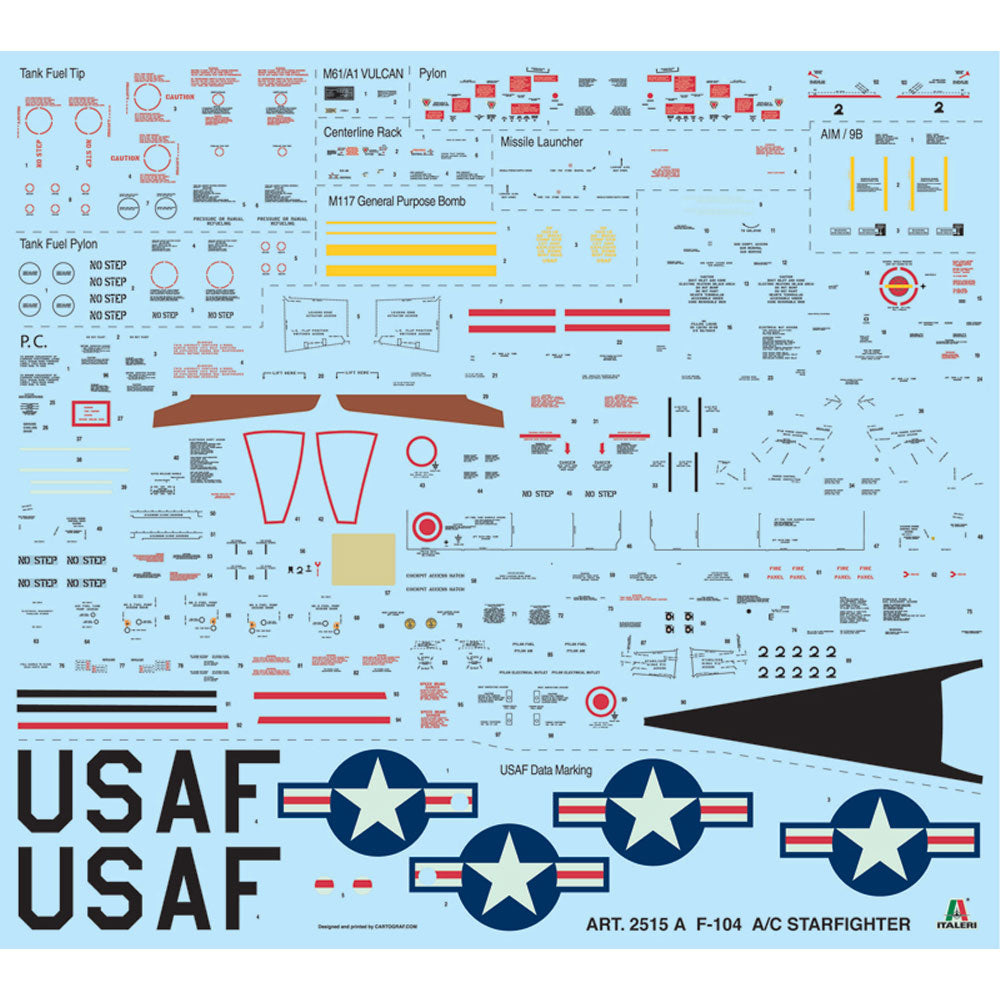 Italeri 2515 F-104A/C Starfighter 1:32 Plastic Model Kit