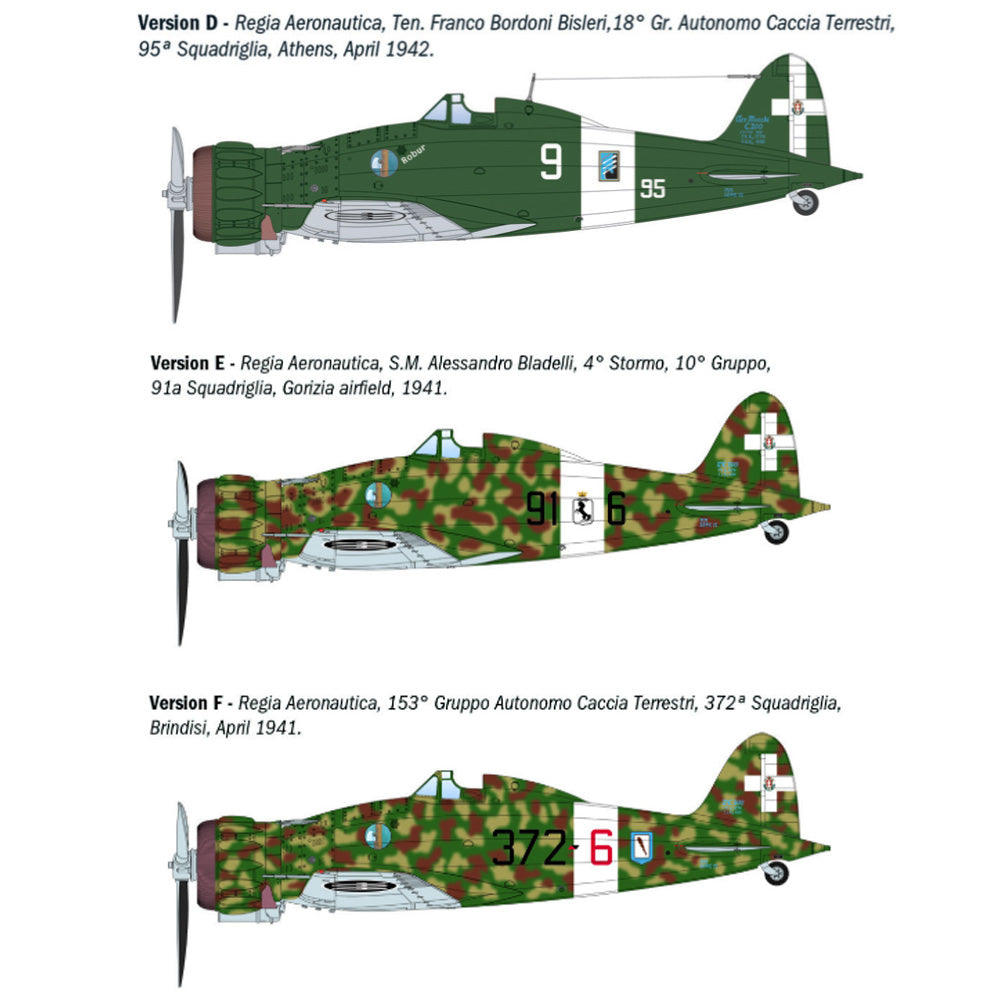 Italeri 2516 Macchi MC.200 Saetta 1:32 Model Kit