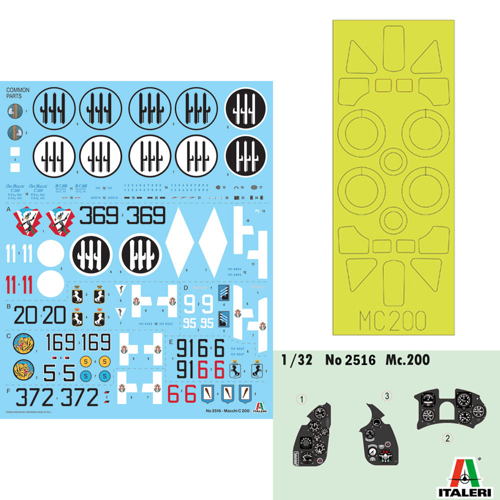 Italeri 2516 Macchi MC.200 Saetta 1:32 Model Kit