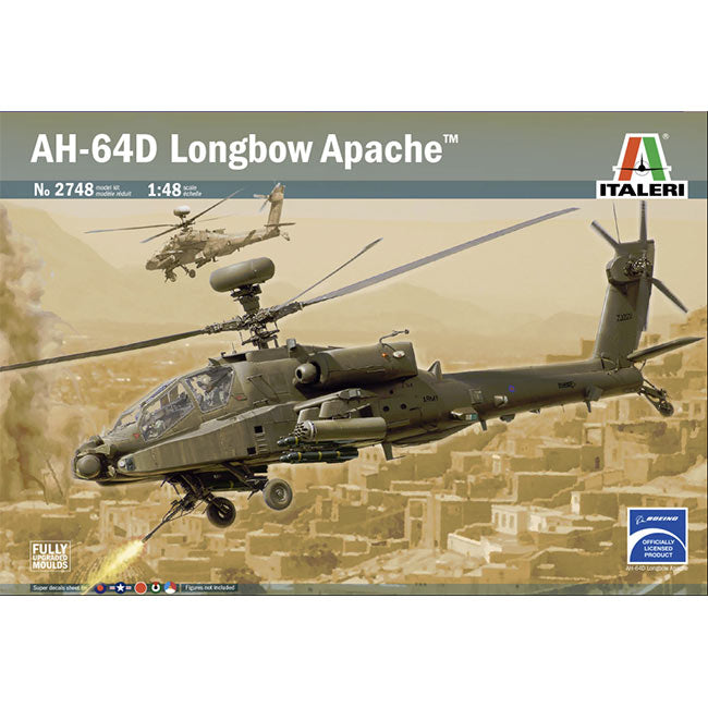ITALERI British Army  AH-64D Longbow Apache 2748 1:48 Helicopter Model Kit
