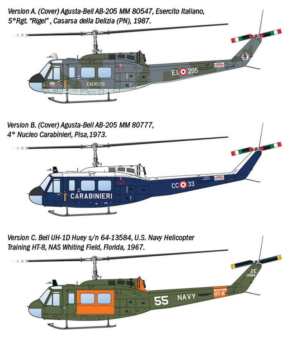 Italeri 2845 AB.205 / UH-1D "SAR" Search & Rescue Helicopter 1:48 Model Kit