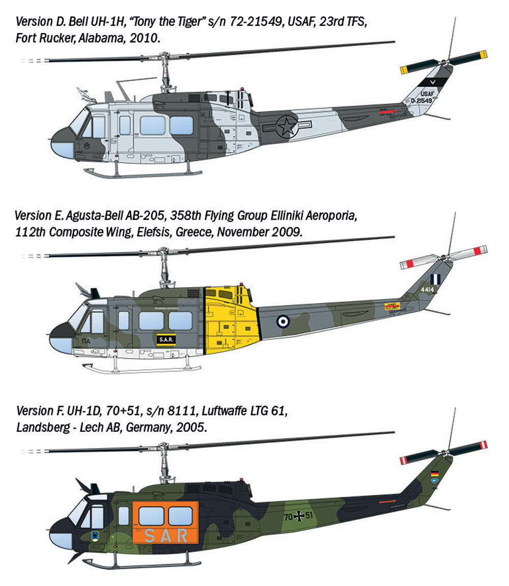 Italeri 2845 AB.205 / UH-1D "SAR" Search & Rescue Helicopter 1:48 Model Kit