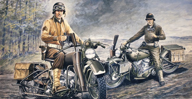 ITALERI US Motorcycles WWII D-Day 322 1:35 Military Model Kit