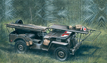 ITALERI 1/4 Ton  4x4 Ambulance Jeep D-Day 326 1:35 Military Model Kit