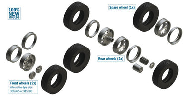 ITALERI 3909 European Tractor Tyres & Rims 1:24 Truck Model Kit