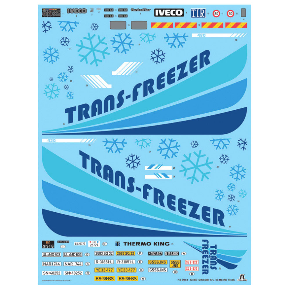 Italeri 3964 Iveco Turbostar 190.48 Reefer Truck 1:24 Model Kit