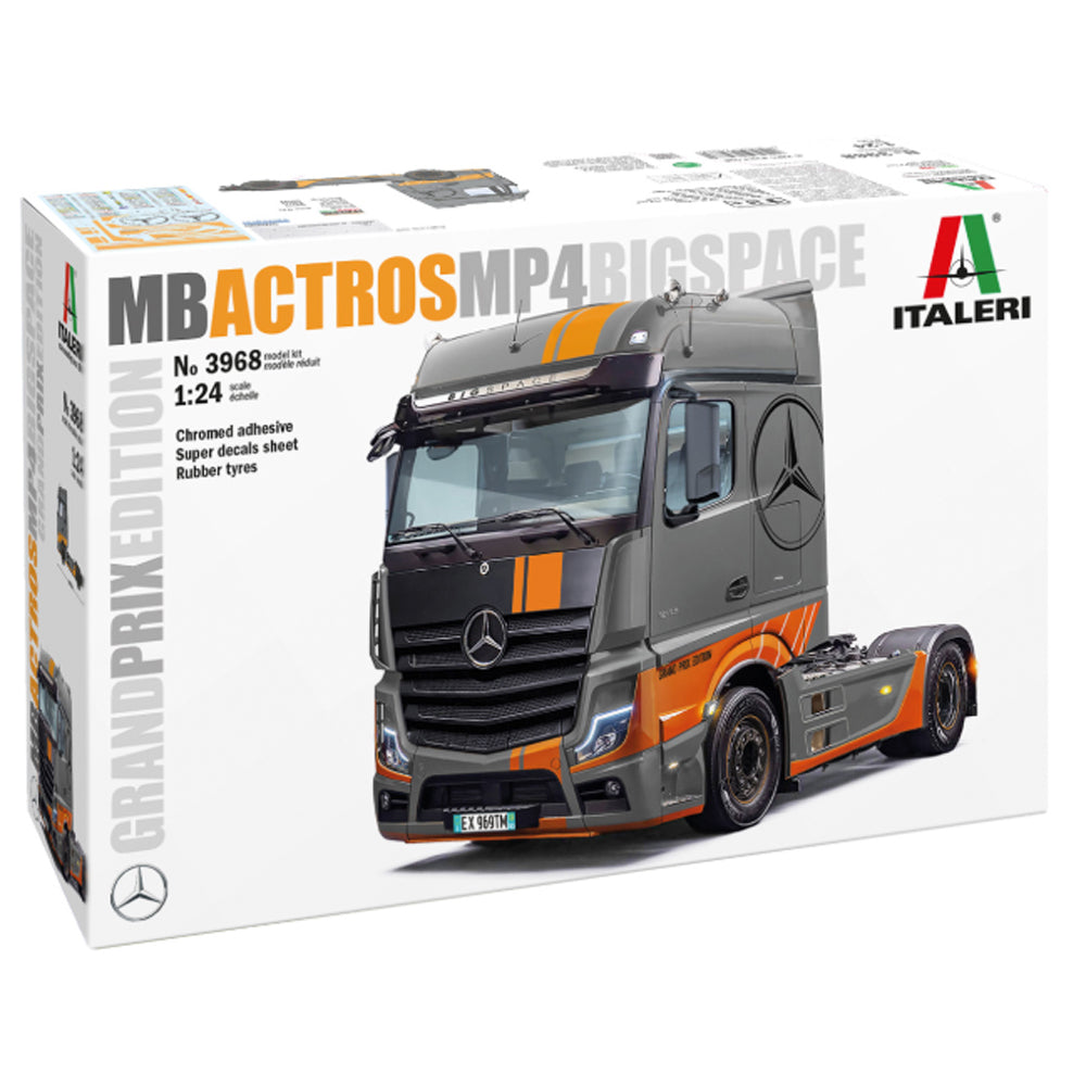 Italeri 3968 Mercedes Benz Actros MP4 Big Space Grand Prix Ed. 1:24 Model Kit