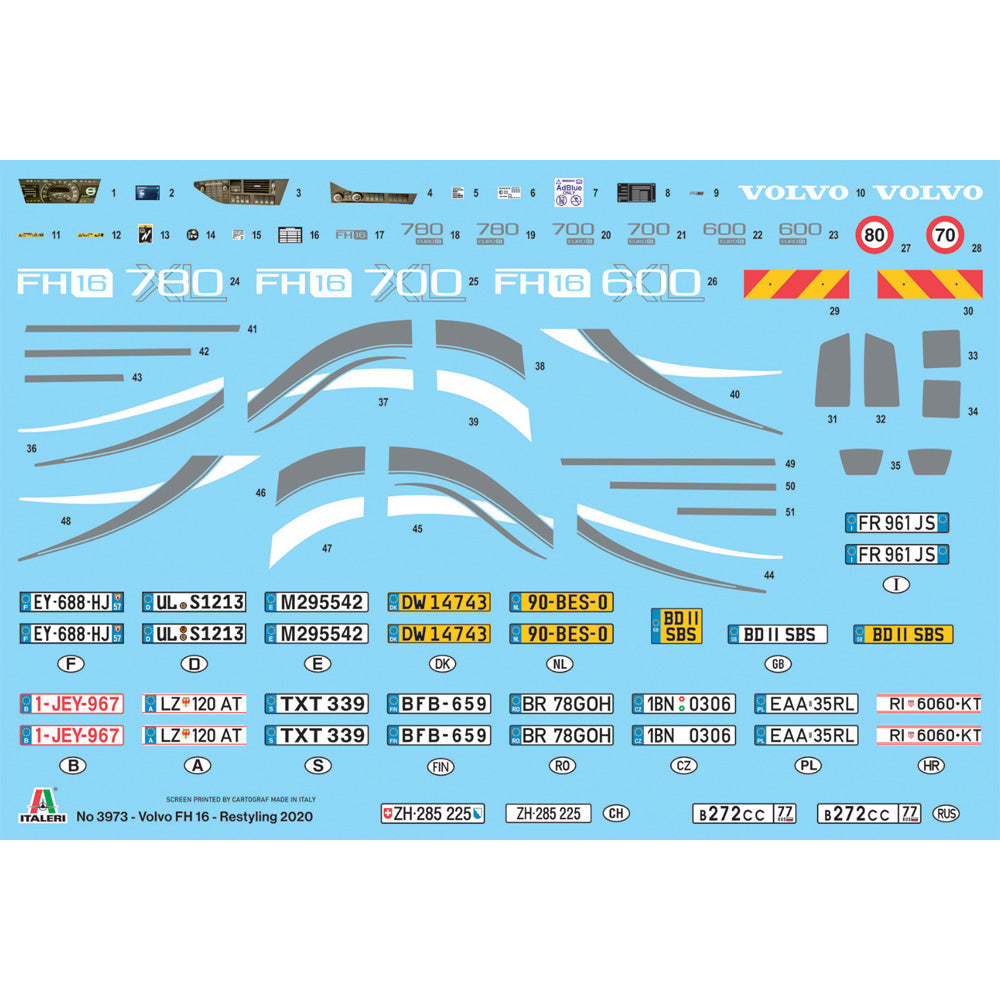 Italeri 3973 Volvo F12 Intercooler (Medium Roof) 1:24 Model Kit