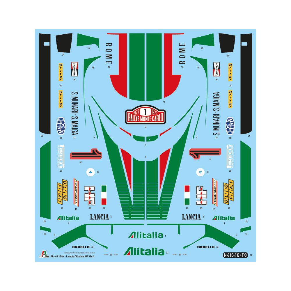 Italeri 4714 Lancia Stratos HF Gr.4 1:12 Model Kit