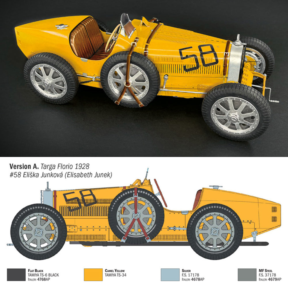 Italeri 4716 Bugatti Type 35B - Targa Florio '29/Monaco GP '30 1:12 Model Kit