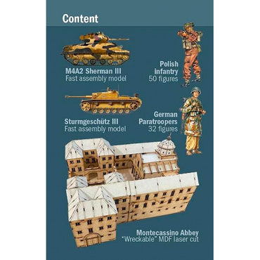 Italeri Monte Cassino 1944 Gustav Line Battle Set 1:72 Plastic Model Kit 6198