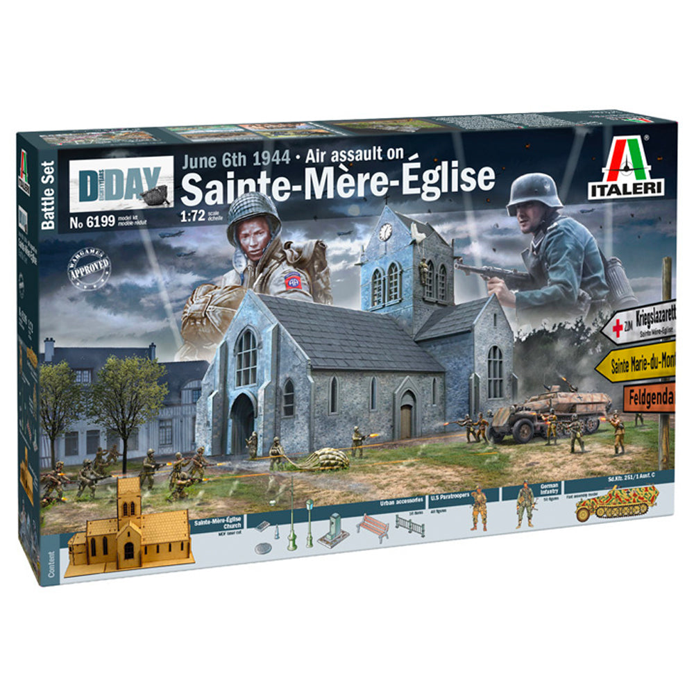Italeri Battle of Normandy 'Sainte-Mere-Eglise' June 6 1944 1:72 Model Kit 6199