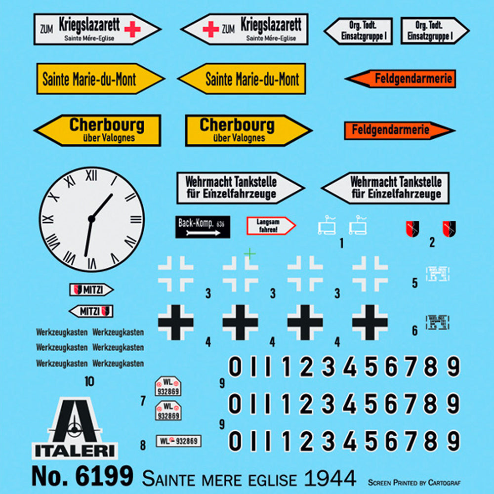 Italeri Battle of Normandy 'Sainte-Mere-Eglise' June 6 1944 1:72 Model Kit 6199