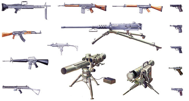 ITALERI Moderm Light Weapon Set 6421 1:35 Military Model Kit