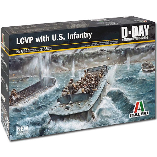 ITALERI LCVP With US Infantry D-Day 6524 1:35 Military Model Kit
