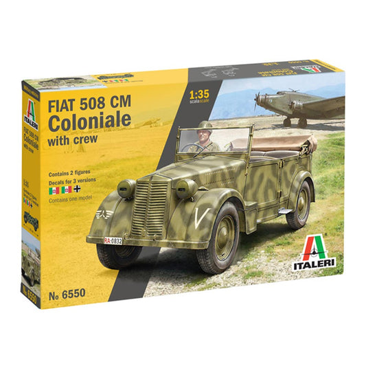 Italeri 6550  Fiat 508 CM Coloniale with Crew 1:35 Plastic Car/Figures Model Kit