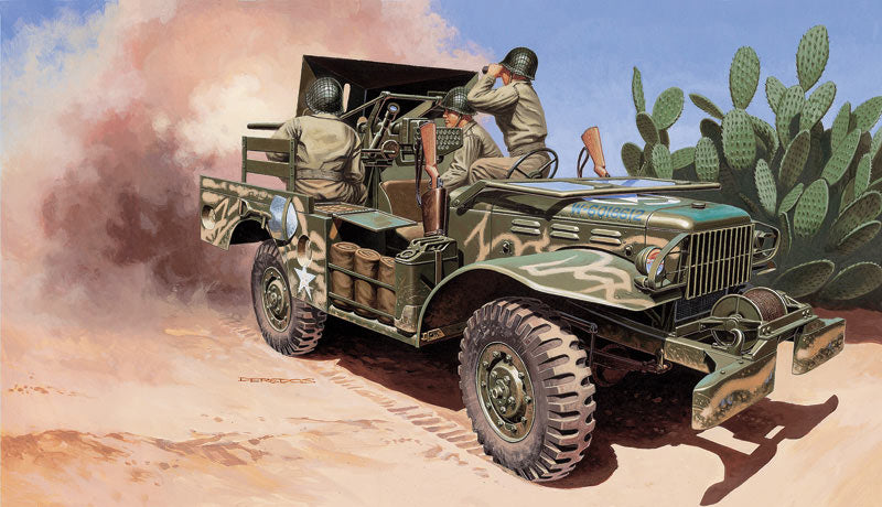 Italeri M6 Dodge Anti Tank Gun inc one figure WC55 6555 1:35 Military Model Kit