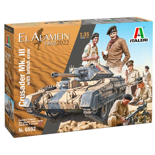 Italeri 6592  Crusader MK.III w/British Tank Crew 1:35 Plastic Model Kit