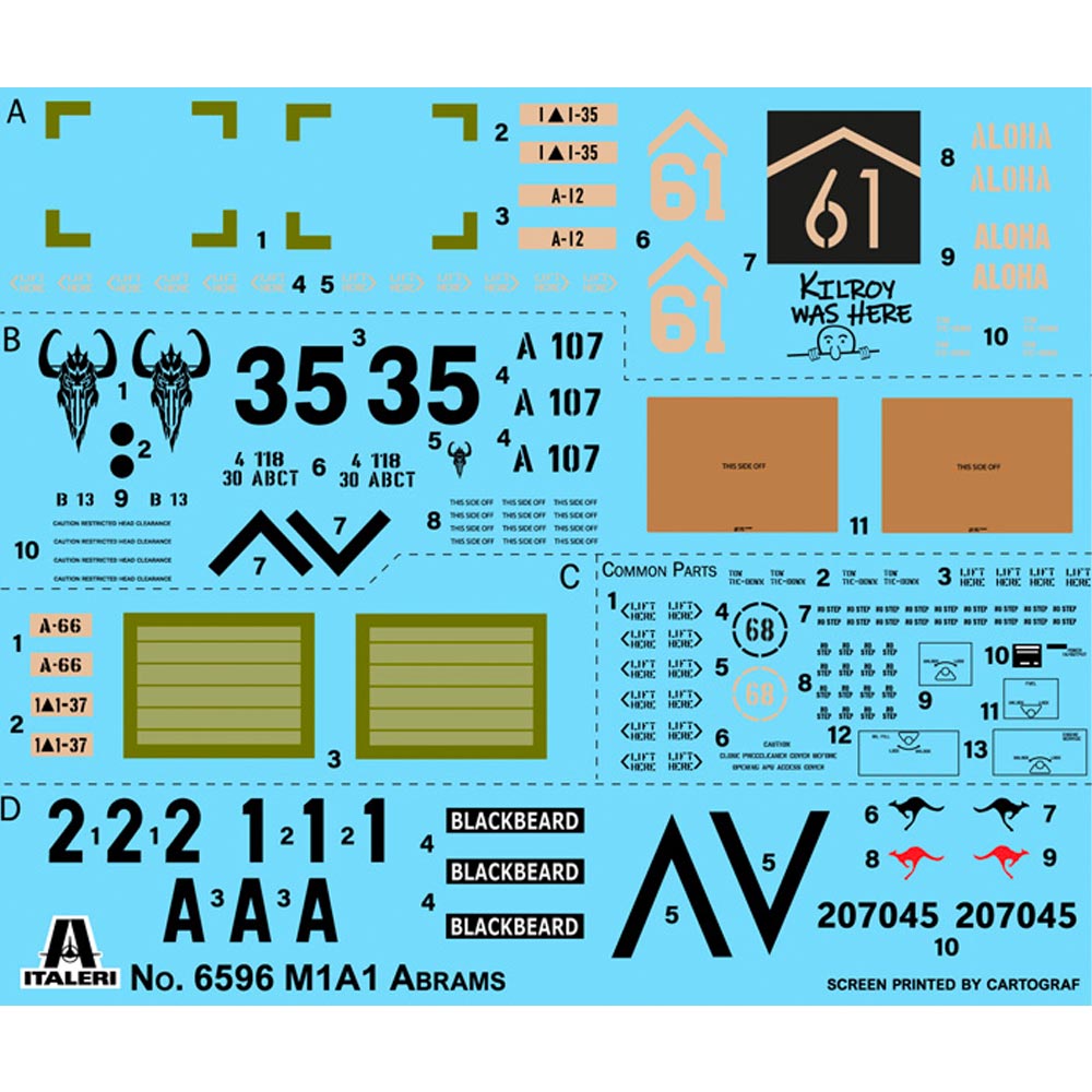 Italeri 6596  M1A1 Abrams 1:35  Plastic Model Kit