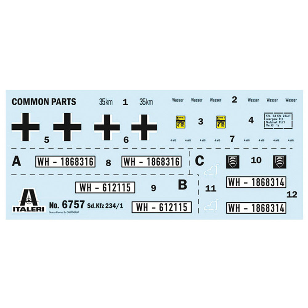 Italeri 6757 Sd.Kfz. 234/1 Armoured Car 1:35 Model Kit