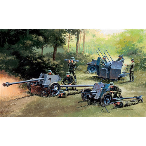ITALERI Pak35 + Pak40 + Flack38 7026 1:72 Military Vehicle Model Kit