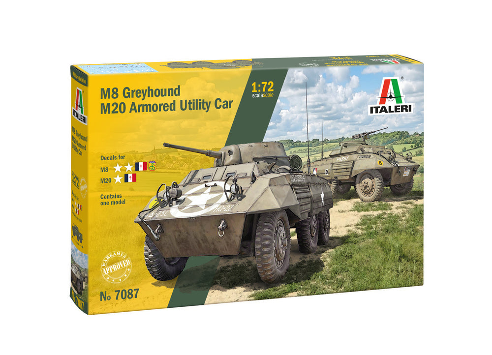 Italeri 7087 M8 Greyhound / M20 1:72 Model Kit