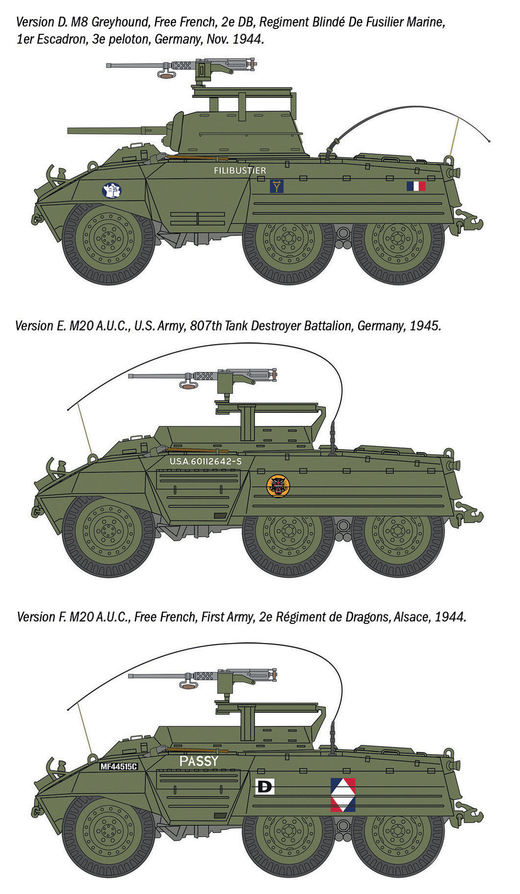 Italeri 7087 M8 Greyhound / M20 1:72 Model Kit