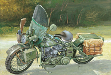 ITALERI US Army WWII Motorcycle 7401 1:9  Bike Model Kit