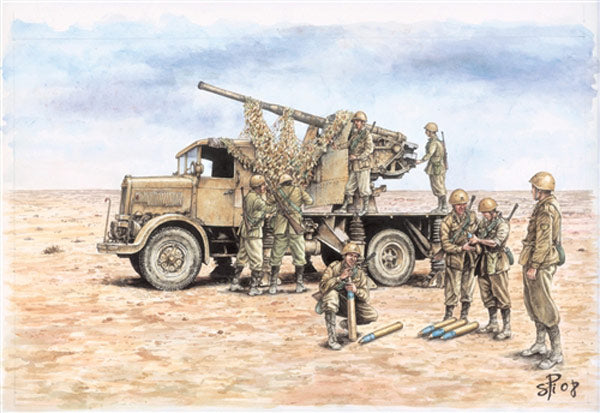 ITALERI Autocannone 3RO with 90/53 AA Gun 7508 1:72 fast assembly Model Kit